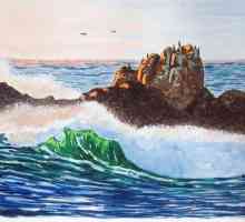 Як намалювати море гуашшю