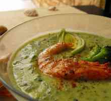 Як зварити суп з креветками і капустою брокколі