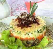 Картопляний салат зі шпротами і маслинами