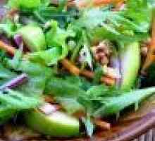 Салат з руколи, спаржі і авокадо