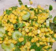 Свіжий салат з селерою і кукурудзою
