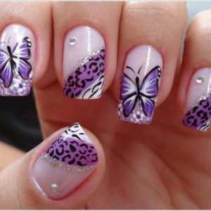 Як намалювати метелика на нігтях