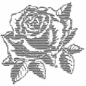 Як намалювати троянду символами