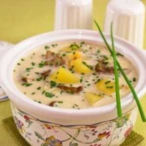 Як приготувати сирний суп з білими грибами