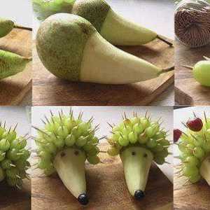 Як зробити їжачка з фруктів
