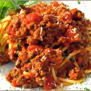 Спагеті під м`ясним соусом